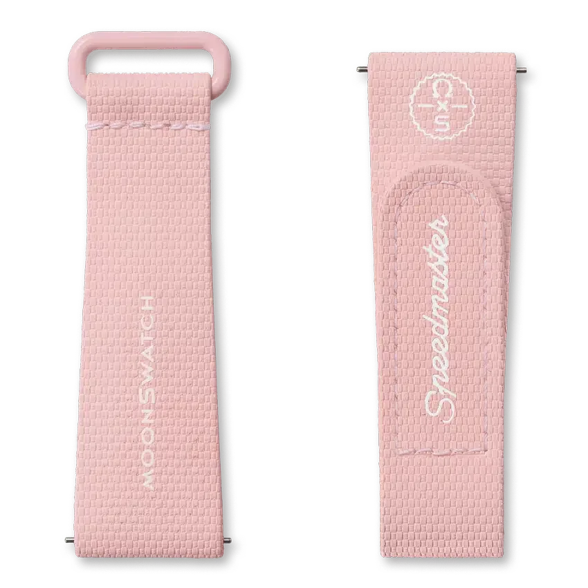 MoonSwatch Açık Pembe/Beyaz Kauçuk