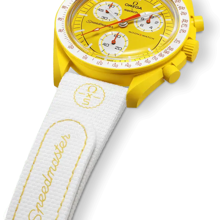 MoonSwatch Beyaz/Sarı Kauçuk