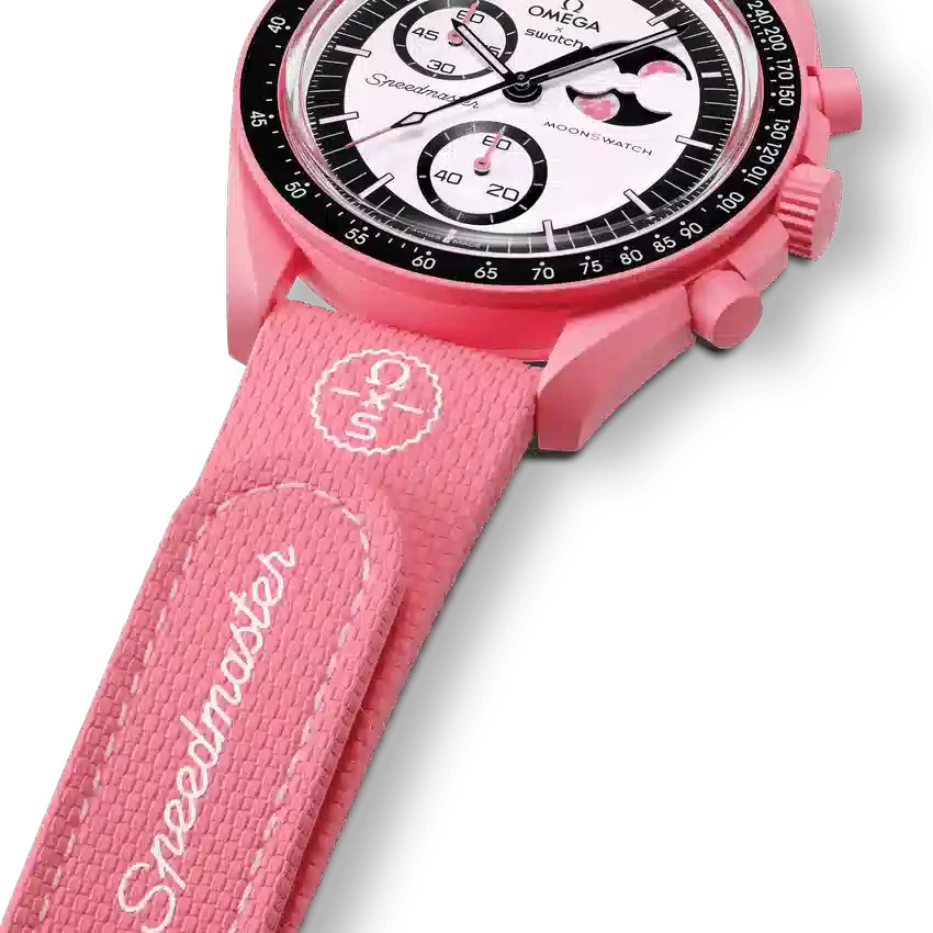 MoonSwatch Pembe/Pembe Kauçuk