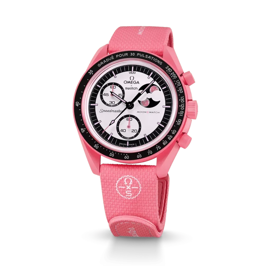 MoonSwatch Pembe/Pembe Kauçuk