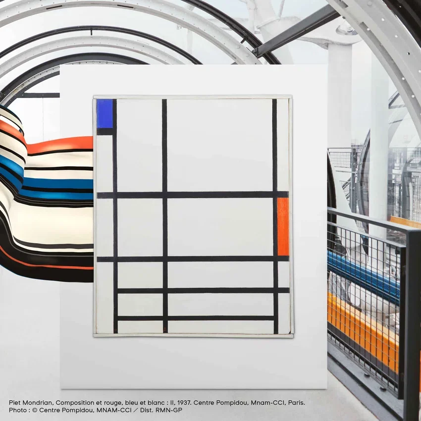 Piet Mondrian'dan Kırmızı, Mavi ve Beyaz